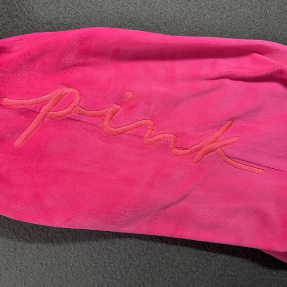 PINK Victoria's Secret Pants Womens XL Pink Velour Lounge Sweatpants Embroidered - Picture 3 of 10